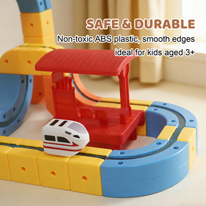 Bloques de construcción magnéticos versátiles, vía de tren, vagón, ferrocarril eléctrico, antigravedad, juguete de regalo para niños. - Product Image 3