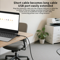 Cable de Extensión USB 3.2 Gen 2 Xput Long Active, Transferencia de Datos de 10 Gbps, Carga Rápida de 5 A, Tipo C, Chapado en Oro, Alimentación Adicional para Computadora