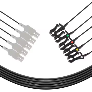 Medische Accessoires Patiënt <span class=keywords><strong>Ecg</strong></span> Kabel Klimop 7800 Koolstofvezel 5 Lead Iec Pinch <span class=keywords><strong>Ecg</strong></span> Draad Kabel - Product Image 2