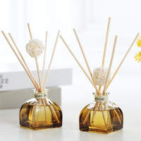 Diffuseur de parfum d'ambiance, flacon en verre vide pour huiles essentielles, bouteille d'aromathérapie 50 ml, bâtonnets aromatiques