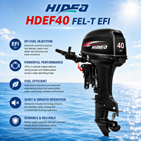 Moteur hors-bord marin Hidea HDEF40 FEL-T EFI 40 CV, 3 cylindres, 4 temps, refroidissement par eau, pour bateau de patrouille et bateau de plaisance