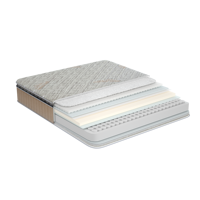 Matelas hybride de qualité supérieure avec ressorts Bonnell, durable et confortable, en mousse compressée et roulé, idéal pour villa, hôtel, appartement, lit.