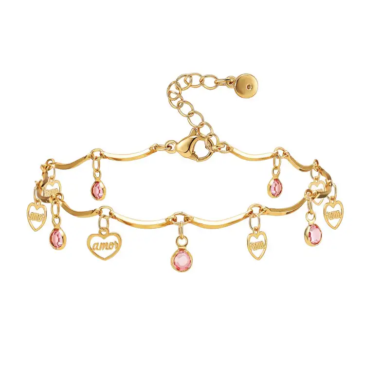 Amazon Hot Selling High Quality Gold Anklet 2022 Fashion New Design Brass Waterproof Anklet For Women