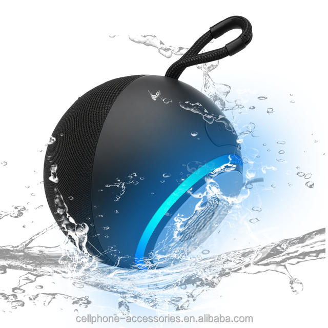 Portable Mini Circular Round for Bluetooth Speaker with RGB Ambient Light 15W Power Output for Home & Outdoor Use