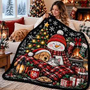 Custom Black Doodle <b>Blanket</b> Kids DIY Coloring Art Throw Soft Washable Cartoon Snowman Pattern Color <b>Blankets</b> for Family Gift Toy - Product Image 1