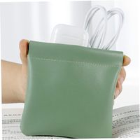 Pochette carrée imperméable en PU pour rouge à lèvres, petite trousse de maquillage, mini sac de rangement multifonctionnel de voyage pour pièces de monnaie, écouteurs, rouge à lèvres