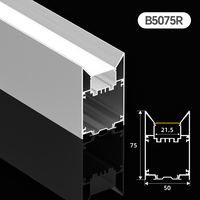 Profilé en aluminium LED pour éclairage de bureau de luxe, émission vers le haut et vers le bas, pour lampe linéaire