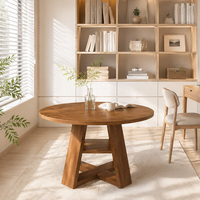 Table à manger extensible ronde en bois moderne avec étagère de rangement pour la maison et l'hôtel, meubles élégants pour la cuisine et le salon