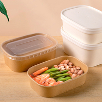 Boîte d'emballage alimentaire en papier kraft écologique et jetable pour pâtisserie, pâtisserie, brownie, muffin, pique-nique à emporter
