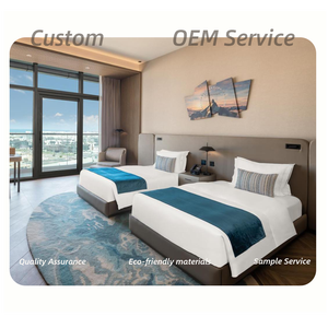 ชุดเฟอร์นิเจอร์ห้องนอนโรงแรมแบบทันสมัยกำหนดเองได้รับการจัดอันดับ5ดาวสำหรับโรงแรมไฮแอตต์รีเจนซี่วัสดุไม้สำหรับอพาร์ทเมนต์และวิลล่า - Product Image 1