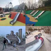 Glissade en tube spiralé en acier inoxydable Hanlin pour enfants et adultes, taille et couleur personnalisables, utilisation intérieure/extérieure, un seul joueur, transparente