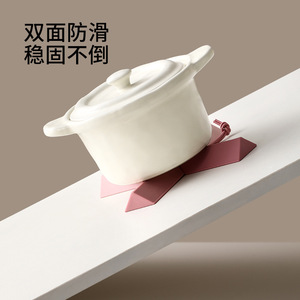 Folding Heat Insulation Placemat <b>Pot</b> Mat Cup Bowl Mat <b>Vegetable</b> Plate Clay <b>Pot</b> Anti-scalding Table Mat Household High - Product Image 1