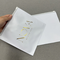 Embalaje cosmético de joyería de PVC de alta calidad, bolsa con cierre de cremallera de plástico, bolsa de maquillaje con cremallera mate de lujo, bolsa con logotipo estampado