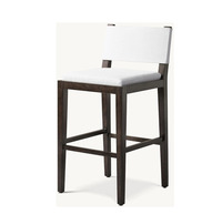 Tabouret de comptoir Design moderne nordique cadre en métal siège en bois tabouret de Bar haut chaise pour cuisine Restaurant et Bar à manger