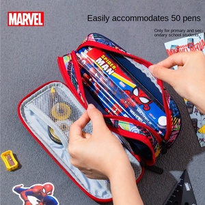 2025 Offre Spéciale Junior Lycéens Double Couche Crayon Sac Grande Capacité Tissu Papeterie Boîte Dessin Animé Conception Crayon Boîte - Product Image 4