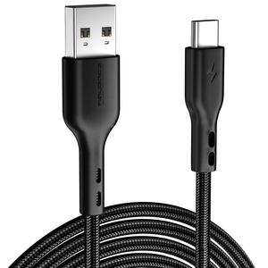 Câble de données USB vers Type-C tressé en nylon ESEEKGO 1M/3.3FT G-31B, conducteur en cuivre pur pour ordinateur Android, écouteurs, anti-casse - Product Image 2