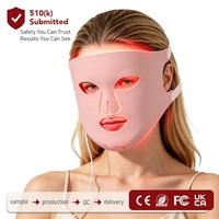 Masque de luminothérapie à 4 longueurs d'onde pour le visage, lumière rouge et infrarouge, masque LED professionnel pour le visage, pour les rides et l'acné