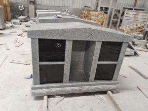 SH STONE Pierre Naturelle Personnalisé Granit Gris Columbarium Chapelle Funéraire 4 Niches Solutions De Crémation Urne Avec Vase - Product Image 3