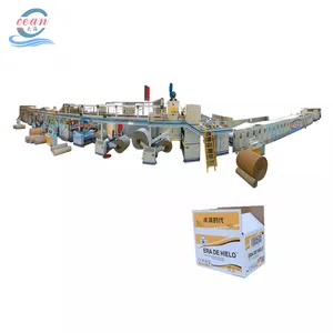 Discount price full automatic 3 5 7 layer corrugated cardboard box packing production line