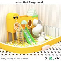 Petit toboggan d'intérieur pour enfants, adapté à la personnalisation d'équipements de jeux souples avec plans 3D pour hôtels familiaux