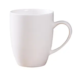 Simple White Porcelain Mug Solid Color Glaze Ceramic Cup Engraving Coffee Tea Cup Household Gift OEM Tea Cups