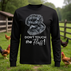 T-shirt à manches longues Silkie Chicken avec motif Don't Touch The Fluff - Product Image 3