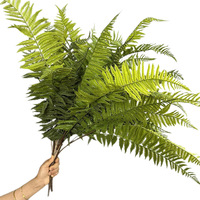 Plante de fougère à feuilles de tigre, grande feuille persane, aspect herbe, décoration intérieure, fougère artificielle en plastique, plantes artificielles écologiques pour Thanksgiving