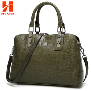 <span class=keywords><strong>Belle</strong></span> élégante dames crocodile style logo personnalisé simple sacs à main épaule - Product Image 2