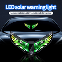 Vente directe d'usine de nouveaux éclairages d'ambiance pour voiture, ailes d'ange, feux d'avertissement solaires LED dynamiques et décorations universelles pour voiture