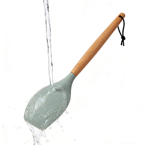 Wholesale Eco-Friendly <b>Silicone</b> Kitchen <b>Tools</b> Wooden Baking Icing Mixing Cooking Spatulas with Utensils Holder - Product Image 5