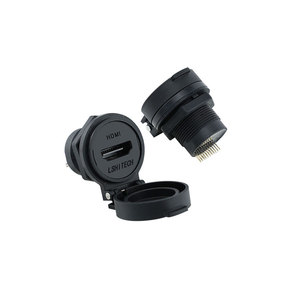 Connecteur circulaire industriel HD IP65, <span class=keywords><strong>prise</strong></span> femelle avec contact en cuivre, boîtier en nylon et adaptateur convertisseur avec couvercle anti-poussière - Product Image 2