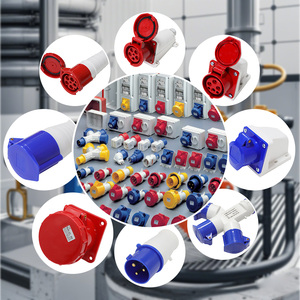 Manufacture 220v 3pin Waterpoof IP67 Industrial Plug &amp; <strong>Socket</strong> 3 Phase 16A/32A Male Female - Product Image 1