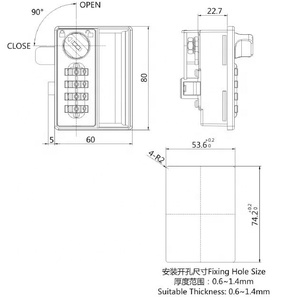 AJF 9502 4 Digits Mechanical Keyless Combination <strong>Number</strong> <strong>Lock</strong> for Cabinet - Product Image 5