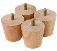 Pieds de meubles en bois massif marron CY-708 modernes personnalisation en gros pour Table basse commode canapé-pieds en bois de remplacement