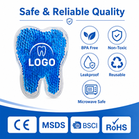 Compresse de gel réutilisable et flexible en forme de dent, résistante aux fuites, pour refroidissement buccal, salon de beauté, joue, mâchoire, confort à domicile, chaud/froid
