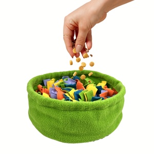 Round Pet <b>Snuffle</b> <b>Mat</b> Interactive Slow Feeding Toy Nose Work Enrichment Pad Washable Fleece Feeder <b>for</b> <b>Dogs</b> Cats - Product Image 3