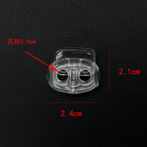Drawcord Plastic Spring Buckle Transparent <b>Elastic</b> <b>Cord</b> Stopper For Bags Simple Style - Product Image 2