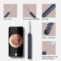Outil de retrait de cire d'oreille intégré électrique de nouveau style Kit de nettoyage pour enfants et adultes avec lumière de caméra pour l'élimination du cérumen