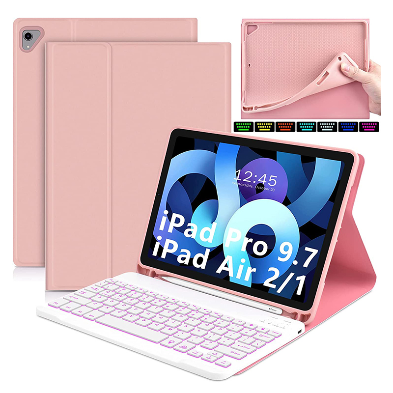 Teclado retroiluminado blanco + rosa