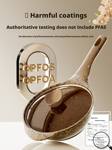 Wok Multifuncional Pequeño con Superficie de Granito y Titanio Antiadherente, Capacidad de 2.5L, Tapa de Vidrio Color Ámbar para Inducción, Eléctrico y Halógeno - Product Image 4