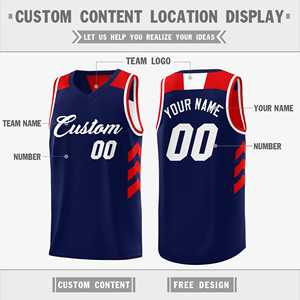 Jersey Basket Bolak-Balik Dua Sisi Warna Navy Putih Kustom - Product Image 6