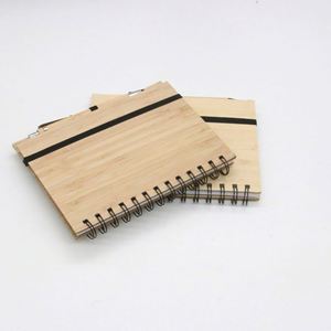 Promotional Creative Bamboo Leather Cover <b>Notebook</b> Customized Gift <b>Set</b> with Pen Business Modern Style 100 Sheets - Product Image 4