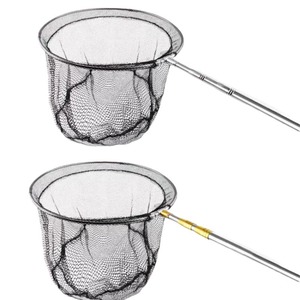 Ensemble de filets de pêche avec <span class=keywords><strong>manche</strong></span> télescopique, design pliable, sac en maille profonde en PE pour loches - Product Image 1