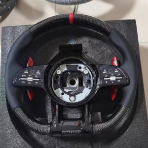 Volante Deportivo de Cuero de Lujo YLC para <span class=keywords><strong>Mercedes</strong></span> Benz para AM-G W447 SLK R171 Clase G A220 W219 GLE W176 ML W202 A45 AMG CLS - Product Image 2