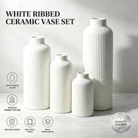 Ensemble de vases en céramique bohème moderne YBH, vases cylindriques pour fleurs, décoration de la maison, hôtel, table, mariage, Pâques, vente en gros personnalisée