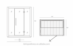 Moderne <span class=keywords><strong>3</strong></span>-Personen-Innen-Ferninfrarot-Sauna mit Heizung Indoor Canada Holz Hemlock Sauna räume - Product Image 6
