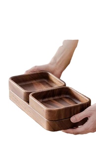 ถาดไม้วอลนัทสำหรับเดินทางและจานขนมปังแบบขายส่ง เป็นมิตรกับสิ่งแวดล้อม ถาดอเนกประสงค์สำหรับ<span class=keywords><strong>บุฟเฟ่ต์</strong></span>และอบขนม เหมาะสำหรับโรงแรม - Product Image 2