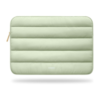 Housse d'ordinateur portable en nylon moelleux, style airbag, étui zippé professionnel pour ordinateurs portables Mackbook avec doublure en polaire
