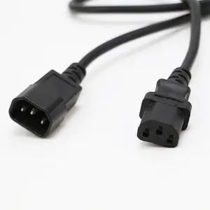 Cabos elétricos do conector 12awg 14awg e cordões de alimentação c13 para c14 c19 to c20 para computador