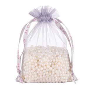 Ready Stock Wholesale KKP Brand Customizable Recyclable Stamping Plain Transparent Organza Drawstring <b>Gift</b> <b>Bags</b> <b>Wedding</b> Package - Product Image 3